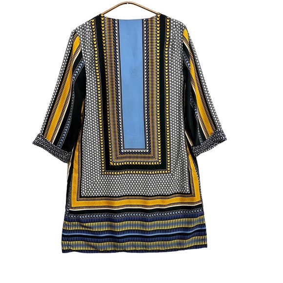 Zara Womens Moroccan Tunic Blouse Lightweight Multicolor 3/4 sleeve Size L - Picture 2 of 6
